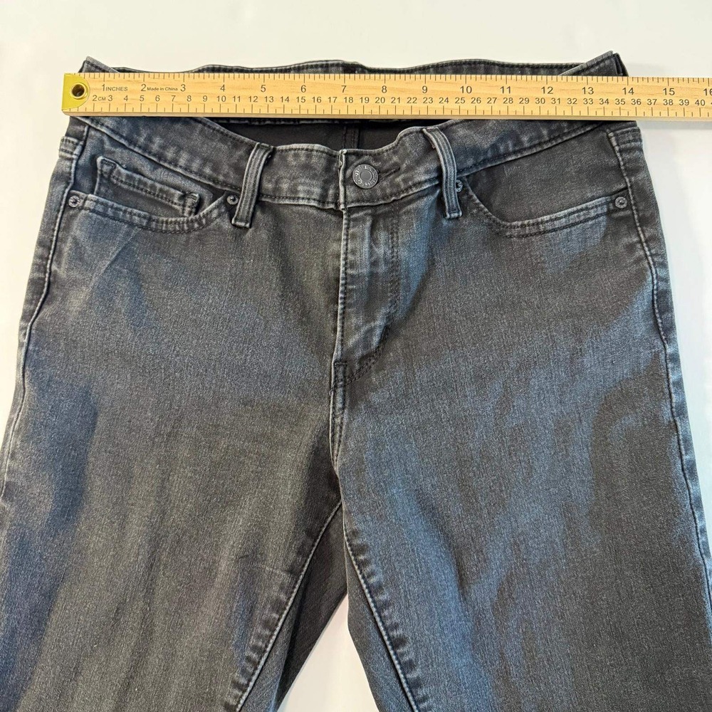 Levis 711 Skinny Jeans Womens 29 Washed Black Mid Rise Stretch Denim Denim Pants - Picture 11 of 16